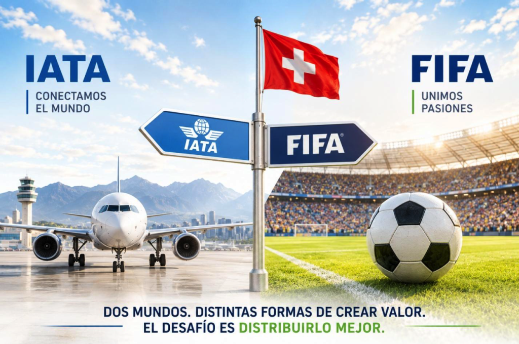 IATA y FIFA: dos gigantes globales, dos formas muy distintas de crear y distribuir valor