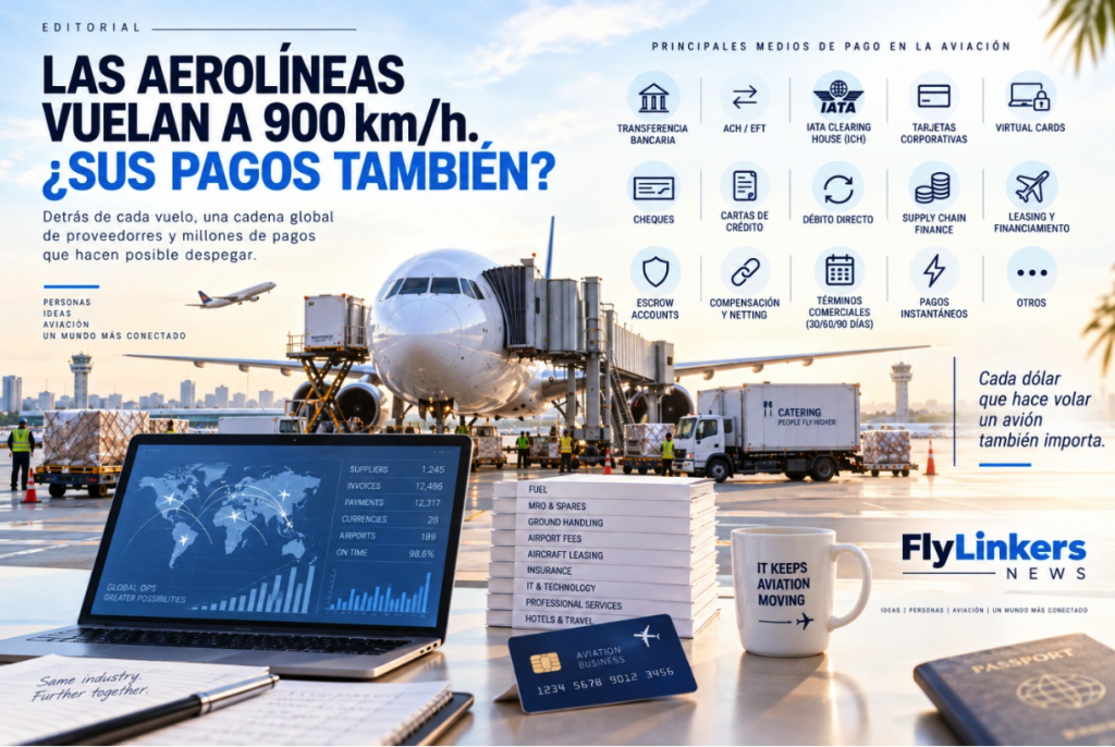 Las aerolíneas vuelan a 900 km/h. ¿Sus pagos también?
